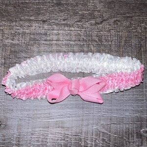 💞 Pink & White Infant & Baby Girl Bow Headband